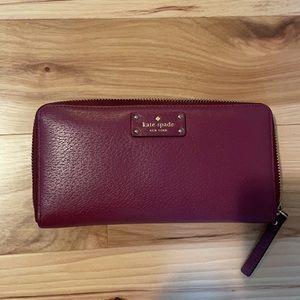Maroon Kate spade wallet